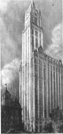 Woolworth Building  by Hugh Ferriss Source WikiCommons
